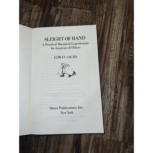 Dover Publications Sleight of Hand Book by Edwin Sachs magic book rare - Picture 3 of 6